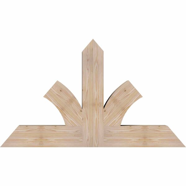 Ekena Millwork Richland Smooth Timber Gable Bracket, Douglas Fir, 48"W x 28"H x 5 1/2"D x 5 1/2"F, 14/12 Pitch GBW048X28X0606RIC00SDF - main